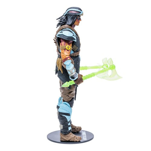 Mythic Toys & Gaming warrior action figure with dual glowing axes and detailed armor design