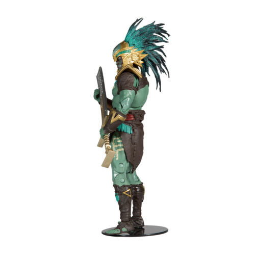 Mythic Toys & Gaming Green Warrior Action Figure with Sword and Detailed Armor