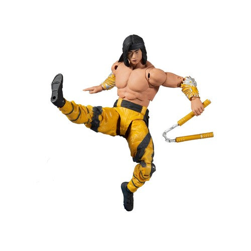 Mythic Toys & Gaming Action Figure in Yellow Pants with Nunchucks and Flexible Poseability