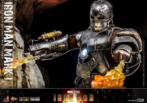 Mythic Toys Iron Man Mark I Figure with Detailed Armor and Flame Effects for Collectors
