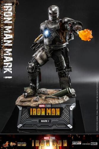 Iron Man Mark I Collectible Figure by Mythic Toys with detailed armor and flame effects