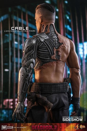 Mythic Toys Cable 1/6 Scale Collectible Figure with Detailed Cybernetic Arm and Realistic Back Design
