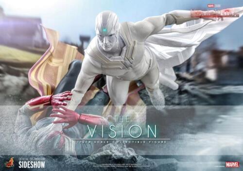 Mythic Toys & Gaming Vision Collectible Figure in White Suit Engaging with Spider-Man Action Scene